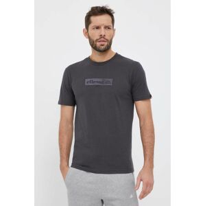 Bavlnené tričko Ellesse SHR17561-BLACK, šedá farba, s nášivkou