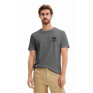 Bavlnené tričko Desigual x Disney čierna farba, s potlačou
