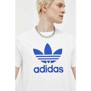 Bavlnené tričko adidas Originals Adicolor Classics Trefoil Tee IA4813-WHITE/SELU, biela farba, s potlačou