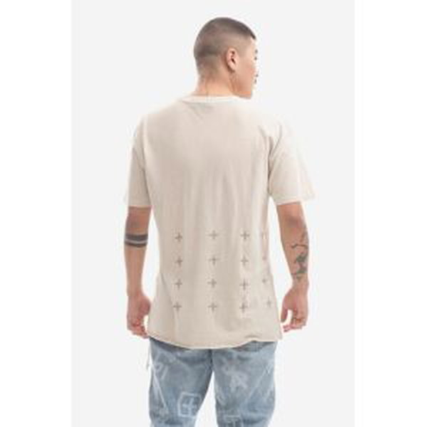 Bavlnené tričko KSUBI 5000006301-TAN, béžová farba, s potlačou