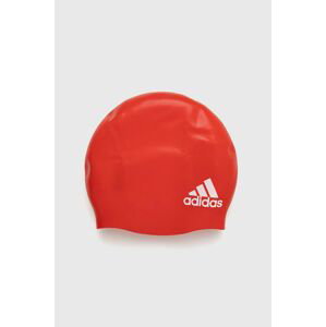 Plavecká čiapka adidas Performance HE5081 červená farba