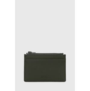 Puzdro na karty Rains 16450 Zip Wallet zelená farba