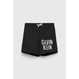 Detské plavkové šortky Calvin Klein Jeans čierna farba