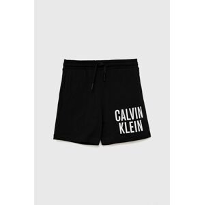 Detské plážové šortky Calvin Klein Jeans čierna farba