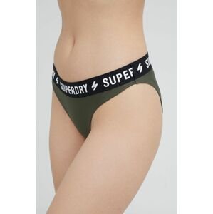 Plavkové nohavičky Superdry zelená farba,