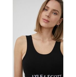 Podprsenka Lyle & Scott čierna farba, jednofarebná