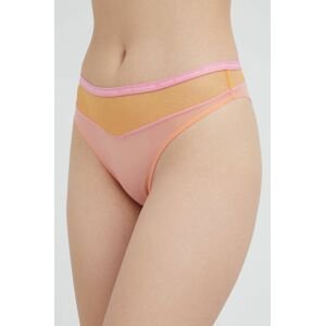 Nohavičky Calvin Klein Underwear oranžová farba, priesvitné