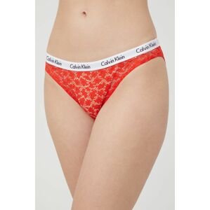 Nohavičky Calvin Klein Underwear červená farba,