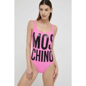 Plavky Moschino Underwear ružová farba, mäkký košík