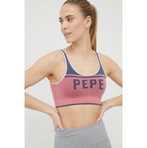 Podprsenka Pepe Jeans ružová farba, vzorovaná