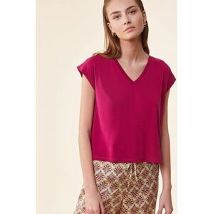 Pyžamové tričko Etam ružová farba,