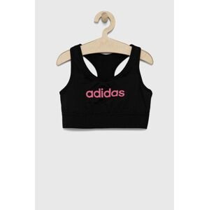 Detská podprsenka adidas Performance HF3786 čierna farba