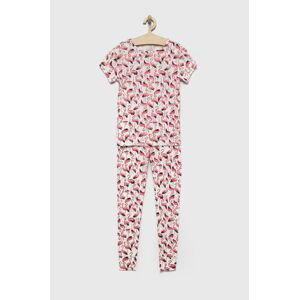 Detské bavlnené pyžamo GAP ružová farba, vzorovaná