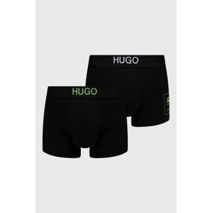 Boxerky Hugo (2-pack) čierna farba