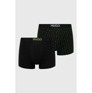 Boxerky Hugo (2-pack) pánske, čierna farba