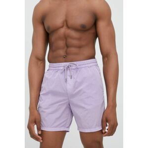 Plavkové šortky Guess fialová farba
