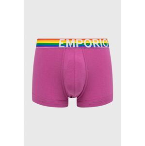 Boxerky Emporio Armani Underwear pánske, fialová farba