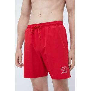 Plavkové šortky Paul&Shark červená farba
