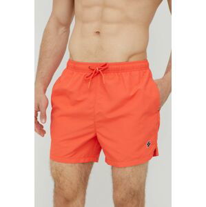 Plavkové šortky Superdry oranžová farba
