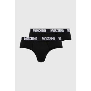 Slipy Moschino Underwear (2-pak) pánske, čierna farba