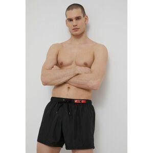 Plavkové šortky Moschino Underwear čierna farba