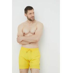 Plavkové šortky John Frank žltá farba