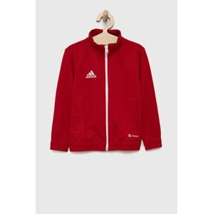 Detská mikina adidas Performance H57563 červená farba, jednofarebná