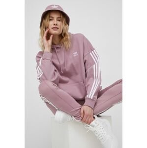 Bavlnená mikina adidas Originals Adicolor HB9531 dámska, ružová farba, jednofarebná