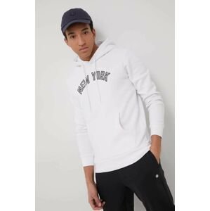 Mikina Jack & Jones pánska, biela farba, s potlačou