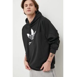 Bavlnená mikina adidas Originals HG6331-BLACK, pánska, čierna farba, s potlačou