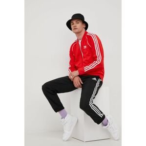 Mikina adidas Originals  Adicolor Classics Primeblue SST Track Jacket HF2124-VIVRED, pánska, červená farba, s nášivkou