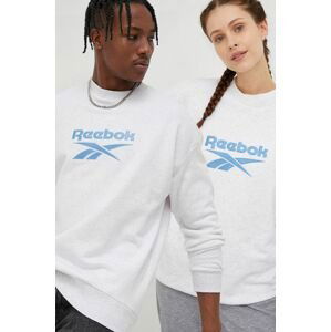 Bavlnená mikina Reebok Classic H54454 šedá farba, s nášivkou