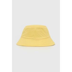 Bavlnený klobúk Levi's žltá farba, bavlnený