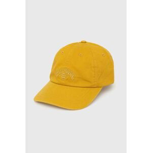 Bavlnená čiapka Billabong žltá farba, s nášivkou
