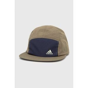 Čiapka adidas Performance HD7307 zelená farba, vzorovaná