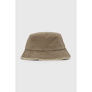 Bavlnený klobúk Sisley béžová farba, bavlnený