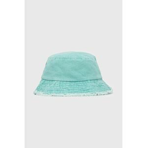 Bavlnený klobúk Sisley tyrkysová farba, bavlnený