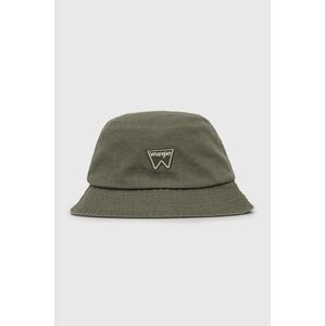 Bavlnený klobúk Wrangler zelená farba, bavlnený
