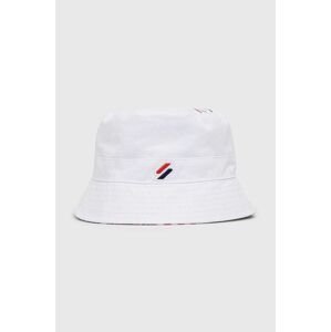 Obojstranný klobúk Superdry biela farba,