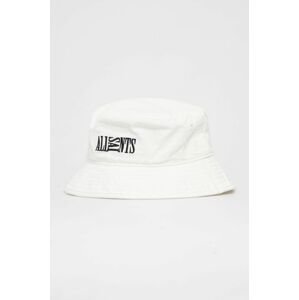 Bavlnený klobúk AllSaints biela farba, bavlnený