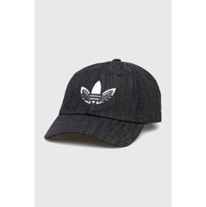 Čiapka adidas Originals HE9704 šedá farba, s nášivkou