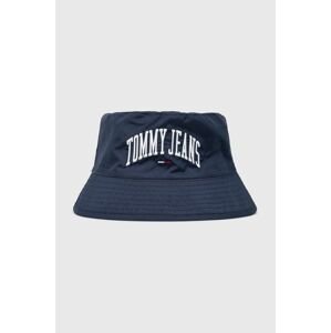 Obojstranný klobúk Tommy Jeans tmavomodrá farba,