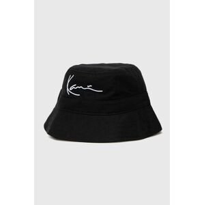 Bavlnený klobúk Karl Kani ESSKKMACCBH01BLK-black, čierna farba, bavlnený