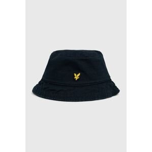 Bavlnený klobúk Lyle & Scott tmavomodrá farba, bavlnený