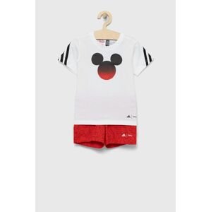 Detská bavlnená súprava adidas Performance Disney HA6593 biela farba