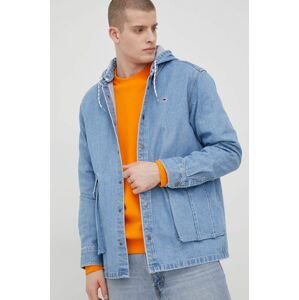 Rifľová bunda Tommy Jeans pánska, prechodná, oversize