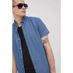 Bavlnená košeľa Produkt by Jack & Jones pánska, regular, s golierom button-down