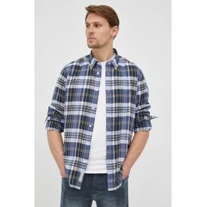 Bavlnená košeľa Woolrich pánska, regular, s golierom button-down