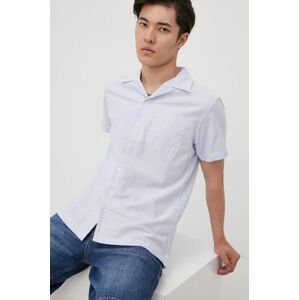 Košeľa Premium by Jack&Jones pánska, fialová farba, regular, s klasickým golierom