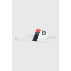 Detské šľapky Tommy Hilfiger biela farba